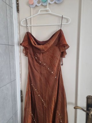 Vestido fiesta/ceremonia marrón