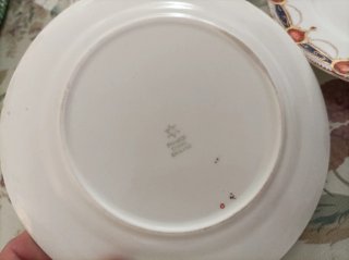 Juego 3 Platos Porcelana Antigua Dorados