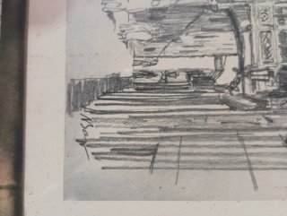 2 Cuadros Antiguos Dibujos Arquitectura