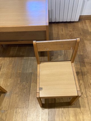 Escritorio infantil madera + pizarra
