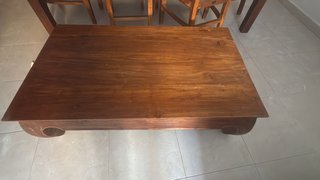 Mueble de salón blanco, cajonera y mesa salon