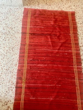 Alfombra Jarapa Roja y Dorada