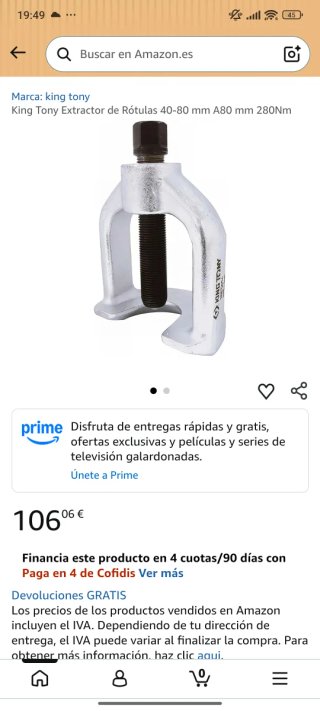 King Tony Extractor Rótulas 9BE5654