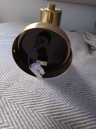 Aplique de pared dorado y blanco