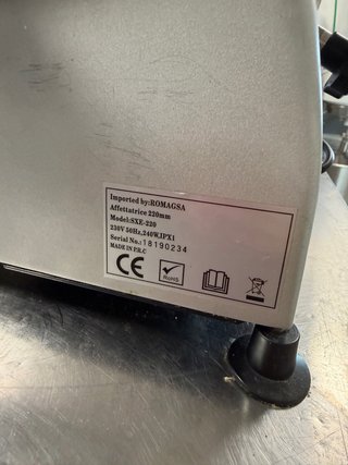 Cortadora de fiambres 22 MOD. SXE-220 ROMAGSA
