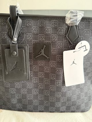 Bolso Tote Jordan Negro Gris Nuevo