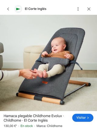 Hamaca bebé Childhome gris