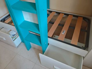Cama tren infantil/juvenil loft