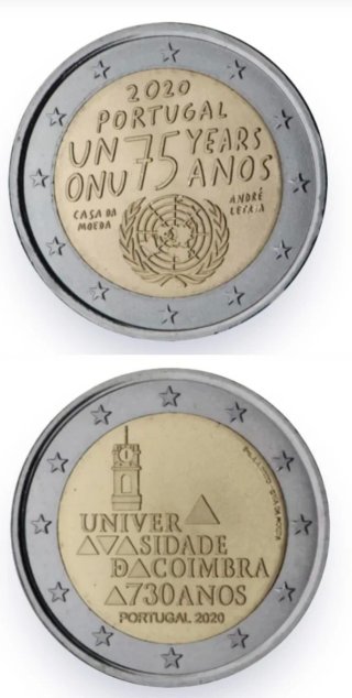 PORTUGAL 2020 MONEDAS DE 2€ CONMEMORATIVAS SC