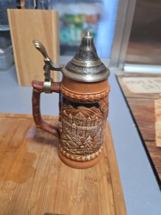 Jarra Cerveza Suiza Vintage Decorada