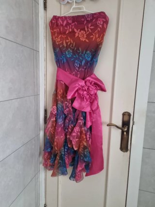 Vestido fiesta/ceremonia multicolor