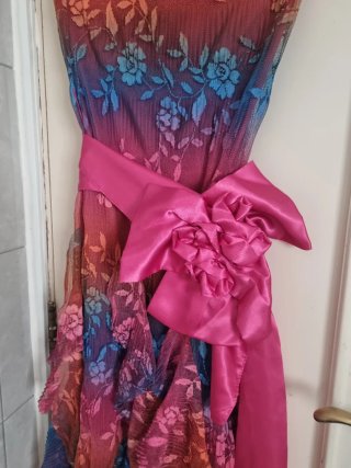 Vestido fiesta/ceremonia multicolor