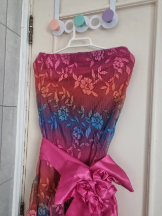 Vestido fiesta/ceremonia multicolor