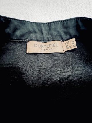 Vestido Springfield negro con flecos Talla M