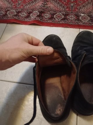 Stivaletti Polacchini Uomo Pelle Scamosciata Blu