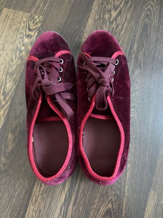 Zapatos de terciopelo granate Talla 38