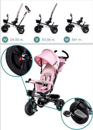 Triciclo KinderKraft Aveo Plegable Asiento Girator