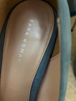 Zapatos de tacón Zara azul grisáceo talla 41