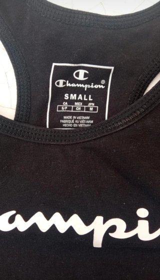 Champion Top Sportivo Donna Taglia S Nero
