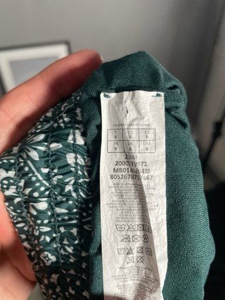 Bañador verde y blanco estampado