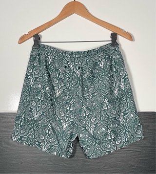 Bañador verde y blanco estampado