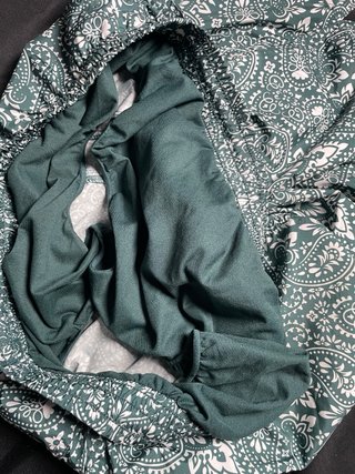 Bañador verde y blanco estampado
