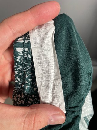 Bañador verde y blanco estampado