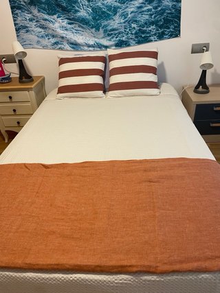 Cama 120x180 Madera + Colchón + mesita noche