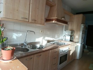 Cocina de madera y metal
