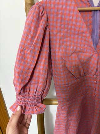 Vestido Cherubina Vichy Rosa y Lila