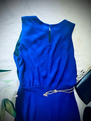 Vestido largo Zara azul talla M