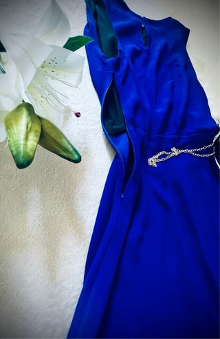 Vestido largo Zara azul talla M