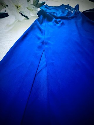 Vestido largo Zara azul talla M