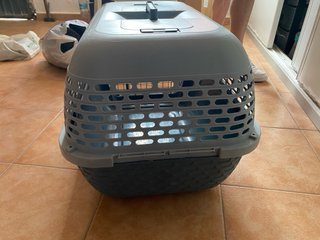 Transportín para mascotas gris