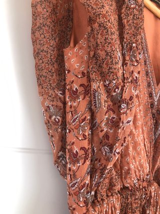 Vestido Largo Estampado Massimo Dutti