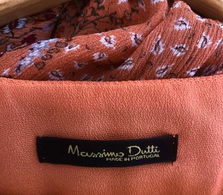 Vestido Largo Estampado Massimo Dutti