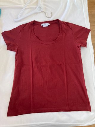 Camiseta de manga corta roja Mango