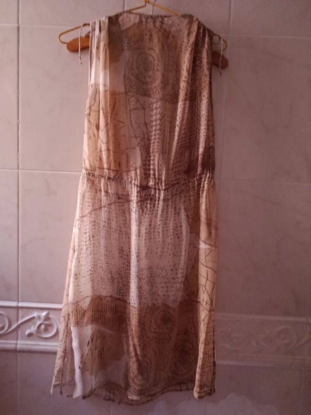Vestido gasa transparente MARELLA