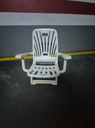 Silla de Playa Plegable Blanca