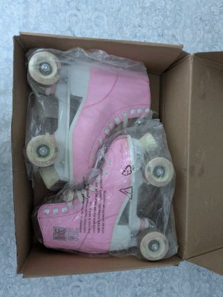 Patines de bota rosas talla 37