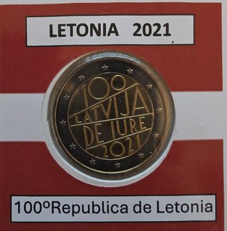 Moneda Letonia 100 Latvija De Iure 2021