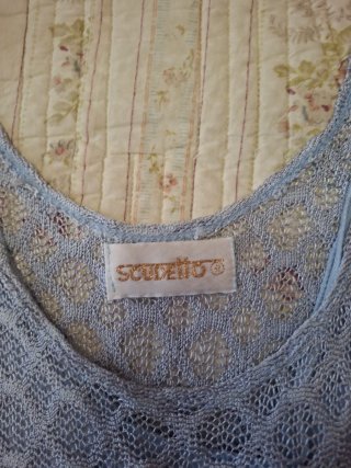 Blusa tirantes punto forro interior azul