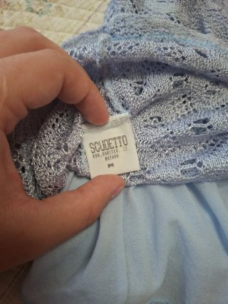 Blusa tirantes punto forro interior azul