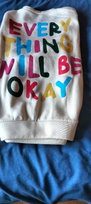 Sudadera  SIN capuchaEverything Will Be Okay Beige
