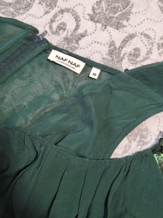 Vestido fiesta lentejuelas verde