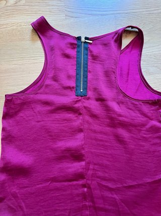 Blusa Stradivarius Morada Cremallera Espalda