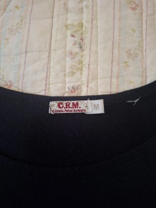 Camiseta Negra CRM Talla M Guitarra