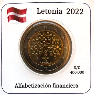 Moneda Letonia 2022 Alfabetización Financiera