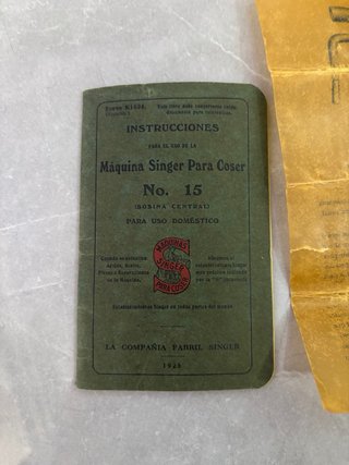 Máquina de coser Singer 15 Bobina Central