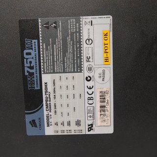 Corsair HX750W certificacion 80 plus silver